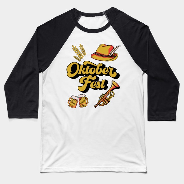 Oktober Fest Party Baseball T-Shirt by ChasingTees